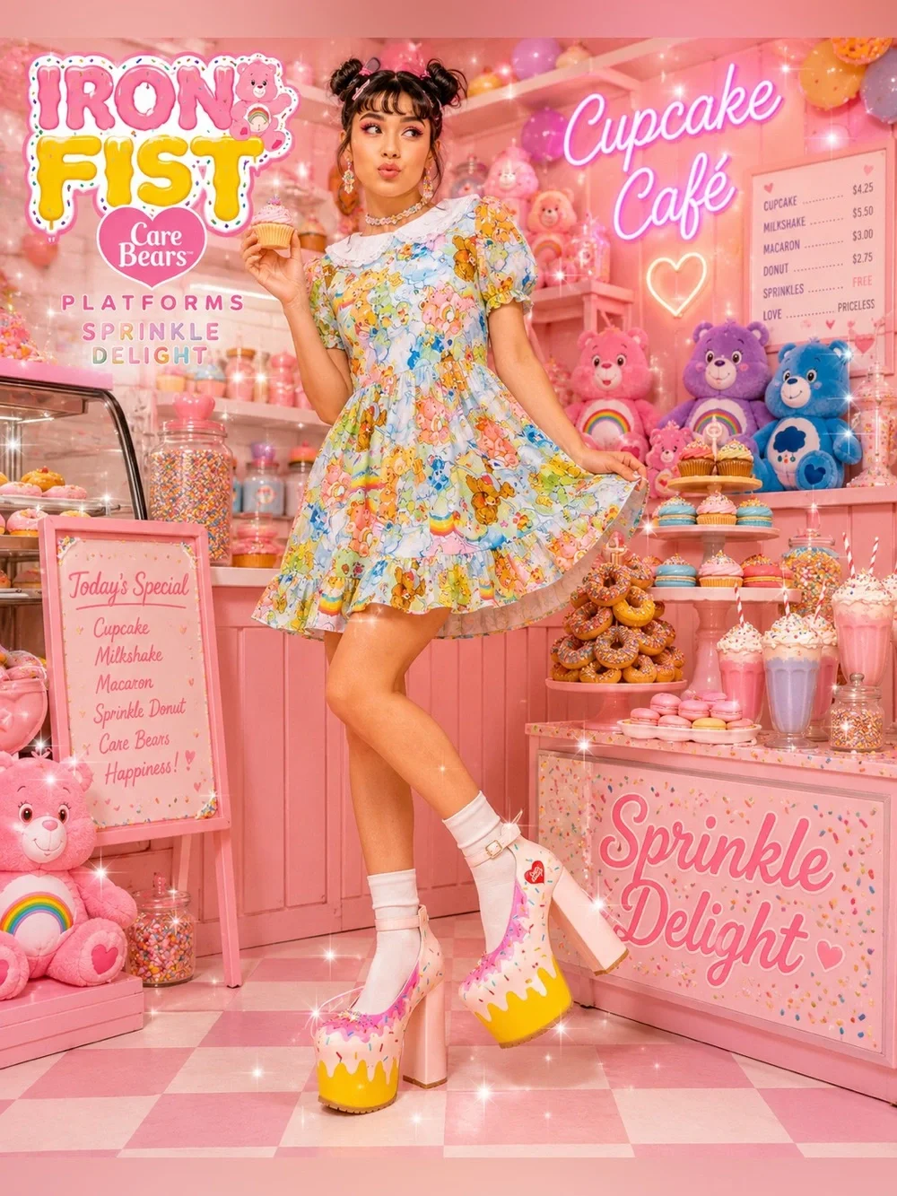 Iron Fist Care Bears Spring Fling Sprinkle Platform Mary Janes